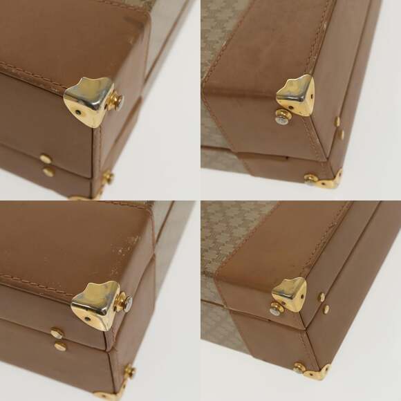 CELINE Attache Case Macadam Canvas Trunk Beige Gold - Picture 10 of 13